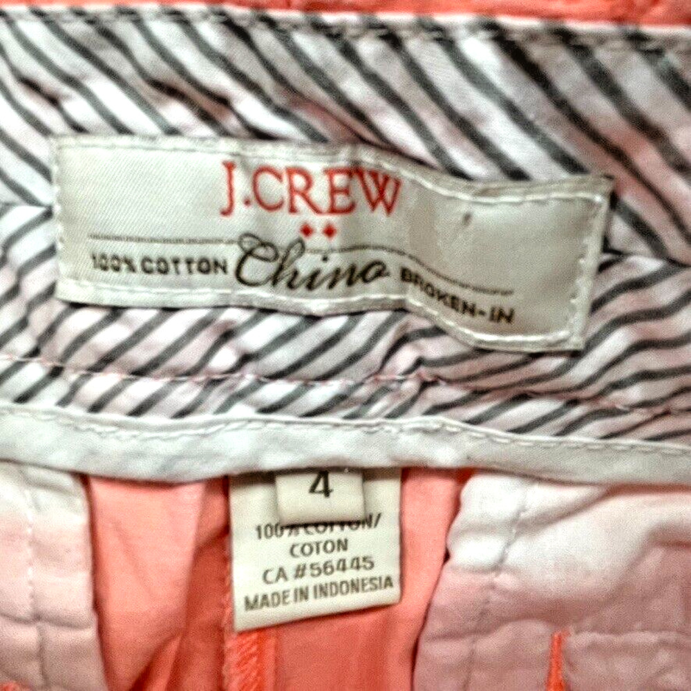J Crew Factory Shorts Womens 4 Orange Broken In Chino Preppy Classiccore Prep - Picture 3 of 7